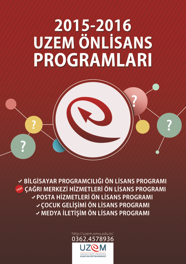 Uzem 2015-2016 Önlisans Programları Samsun