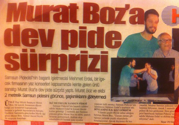 Murat Boz'a Samsun Pidesi Süprizi