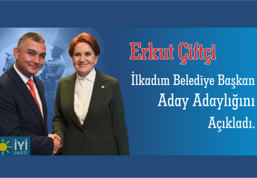 Erkut Çiftçi, Samsun İlkadım ilçesindeki belediye başkanlığına aday adaylığını resmi olarak açıkladı